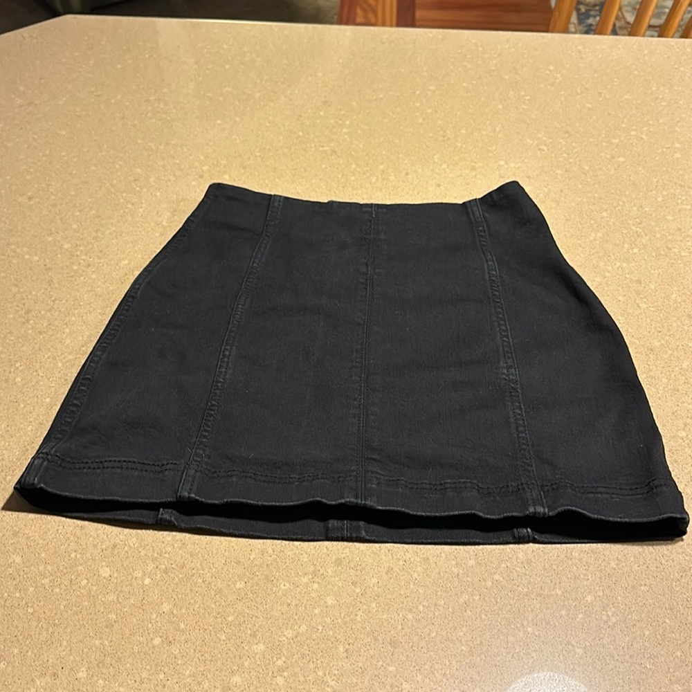 Wild Fable black denim mini skirt